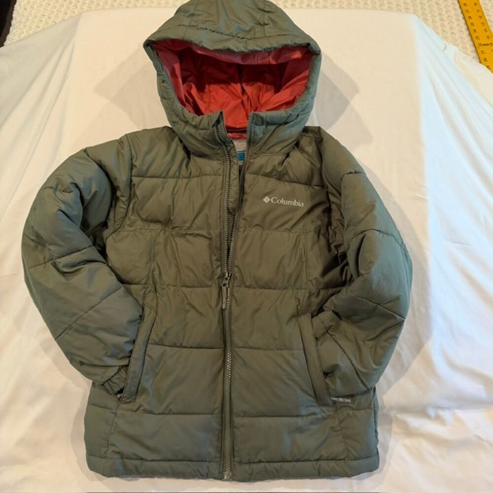 Columbia Girls Hooded Puffer Jacket Size S  (8)